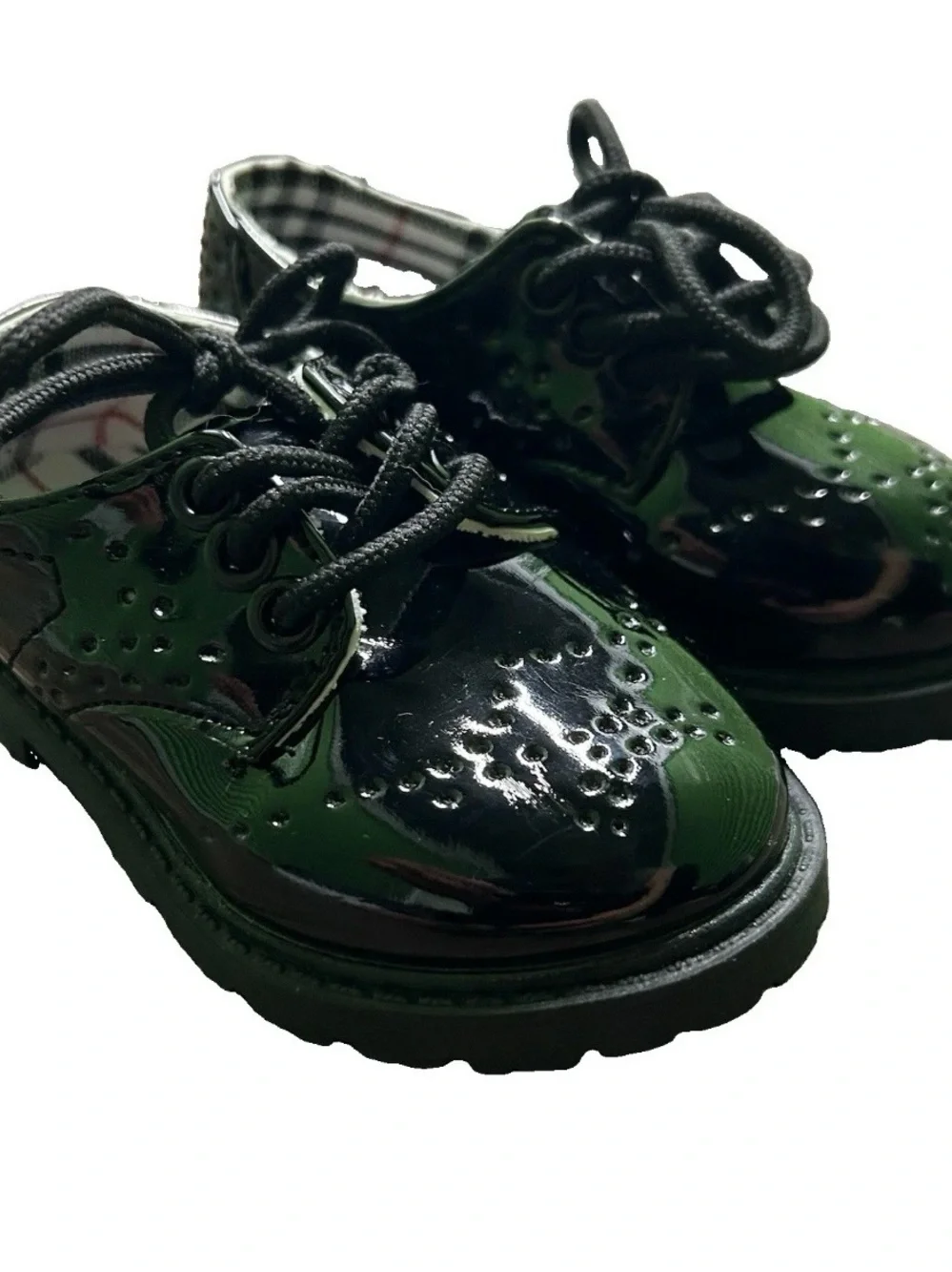 Toddler Girl Black Lace Up Dress Shoes Size 5